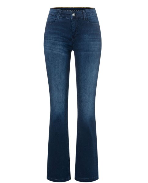 Washed Personality Pockets Boot-Cut Jeans, High Stretch Casual Denim Pants,  Women's Denim Jeans & Clothing